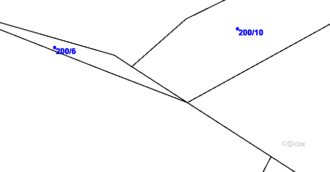 Parcela st. 200/12 v KÚ Lutová, Katastrální mapa