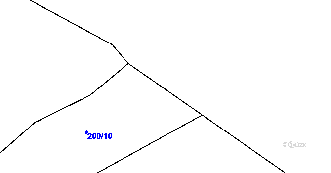 Parcela st. 200/14 v KÚ Lutová, Katastrální mapa