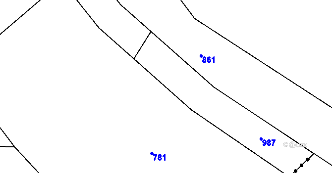 Parcela st. 443/23 v KÚ Lužany nad Trotinou, Katastrální mapa