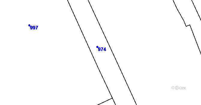 Parcela st. 443/24 v KÚ Lužany nad Trotinou, Katastrální mapa