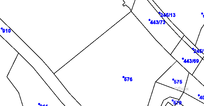 Parcela st. 243/31 v KÚ Lužany nad Trotinou, Katastrální mapa