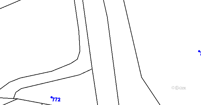 Parcela st. 443/60 v KÚ Lužany nad Trotinou, Katastrální mapa