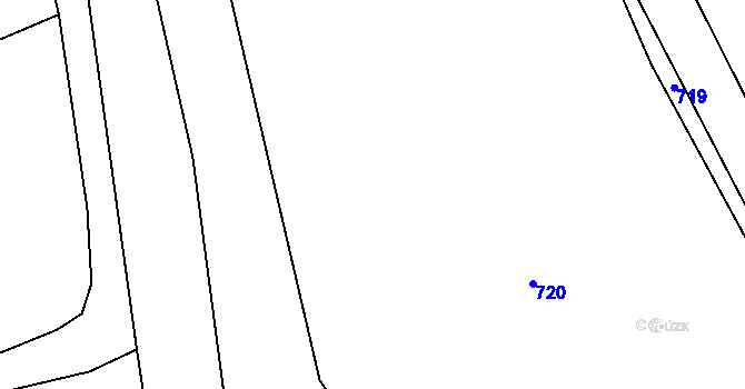 Parcela st. 161/7 v KÚ Lužany nad Trotinou, Katastrální mapa
