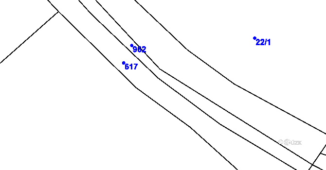 Parcela st. 221 v KÚ Lužany nad Trotinou, Katastrální mapa