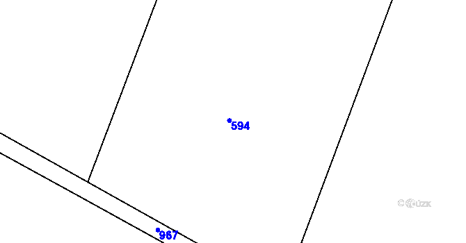 Parcela st. 239/6 v KÚ Lužany nad Trotinou, Katastrální mapa