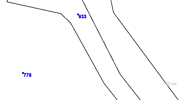 Parcela st. 443/15 v KÚ Lužany nad Trotinou, Katastrální mapa