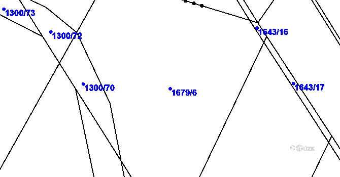 Parcela st. 1679/6 v KÚ Lužany u Jičína, Katastrální mapa