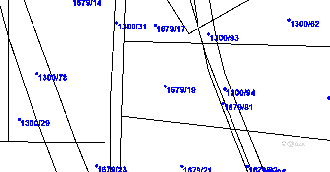 Parcela st. 1679/19 v KÚ Lužany u Jičína, Katastrální mapa