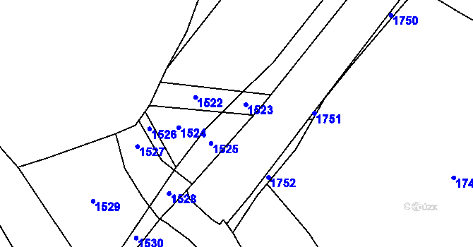 Parcela st. 273/14 v KÚ Lužec nad Cidlinou, Katastrální mapa