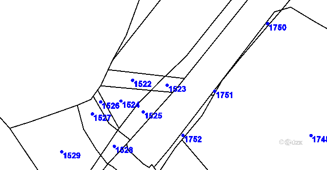 Parcela st. 273/15 v KÚ Lužec nad Cidlinou, Katastrální mapa