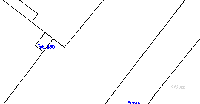 Parcela st. 347/14 v KÚ Lužec nad Cidlinou, Katastrální mapa