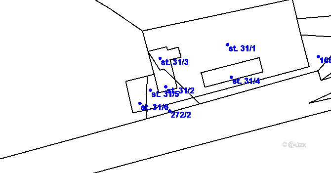 Parcela st. 31/2 v KÚ Chramostek, Katastrální mapa