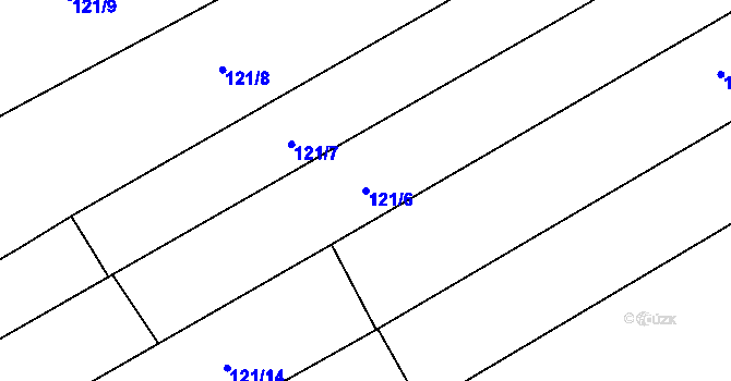 Parcela st. 121/6 v KÚ Chramostek, Katastrální mapa