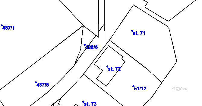Parcela st. 623/5 v KÚ Svinčice, Katastrální mapa