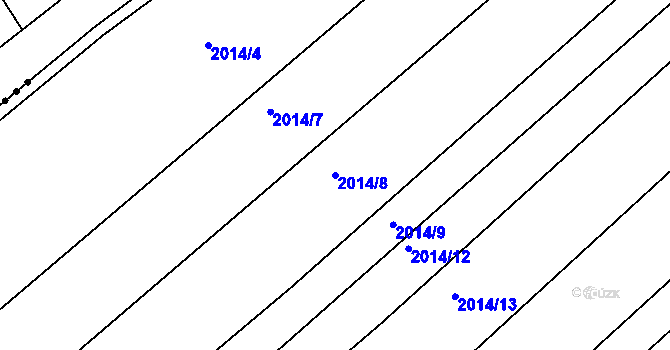 Parcela st. 2014/8 v KÚ Lužice u Hodonína, Katastrální mapa
