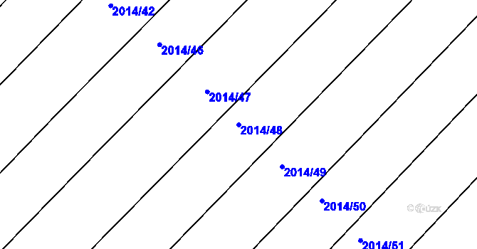 Parcela st. 2014/48 v KÚ Lužice u Hodonína, Katastrální mapa