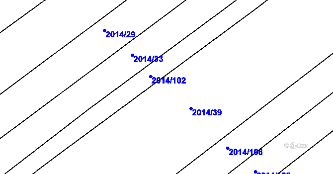 Parcela st. 2014/103 v KÚ Lužice u Hodonína, Katastrální mapa