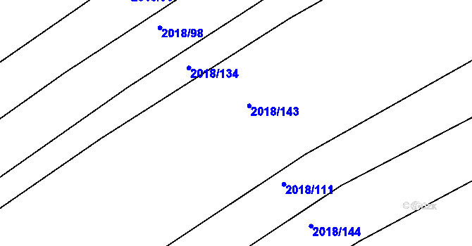 Parcela st. 2018/140 v KÚ Lužice u Hodonína, Katastrální mapa