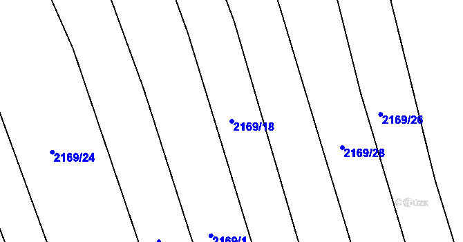 Parcela st. 2169/18 v KÚ Lužná u Rakovníka, Katastrální mapa