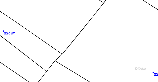 Parcela st. 2218/6 v KÚ Lužná u Vsetína, Katastrální mapa