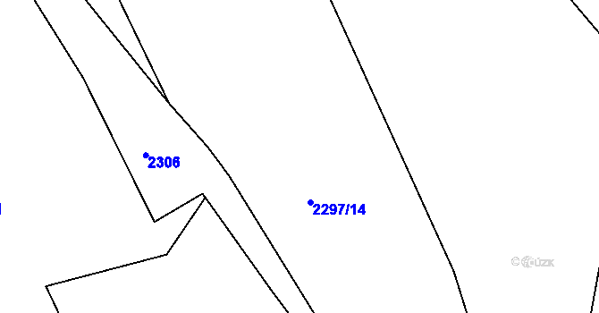 Parcela st. 2297/17 v KÚ Lužná u Vsetína, Katastrální mapa