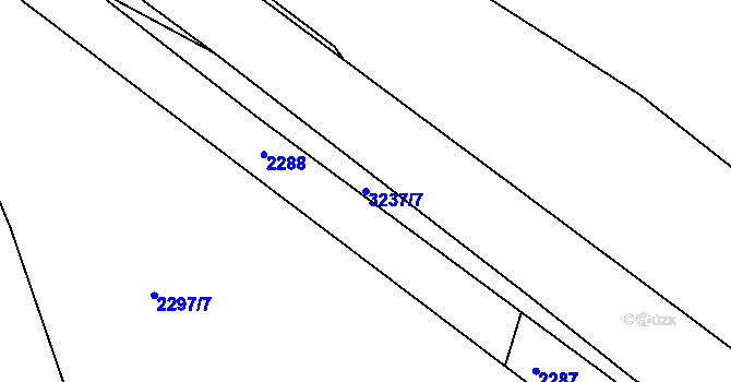 Parcela st. 3237/7 v KÚ Lužná u Vsetína, Katastrální mapa