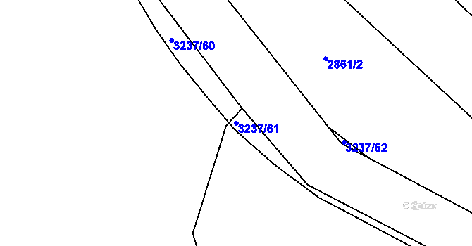 Parcela st. 3237/61 v KÚ Lužná u Vsetína, Katastrální mapa