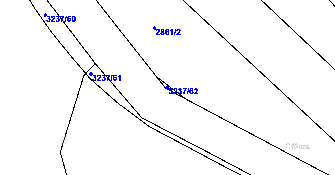 Parcela st. 3237/62 v KÚ Lužná u Vsetína, Katastrální mapa