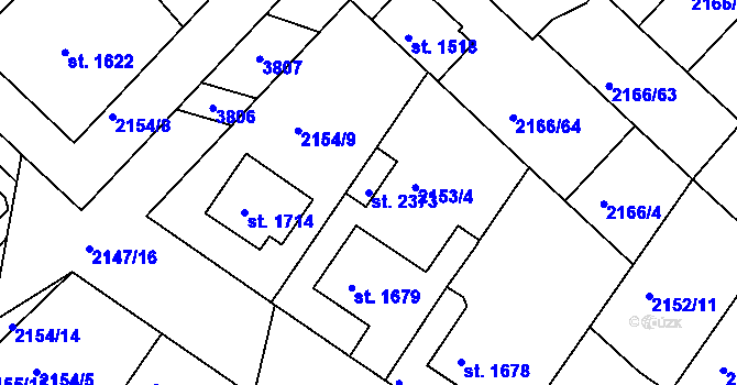 Parcela st. 2373 v KÚ Lysá nad Labem, Katastrální mapa