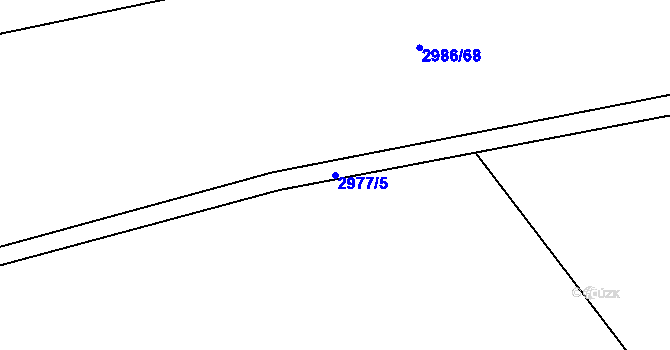 Parcela st. 2977/5 v KÚ Lysá nad Labem, Katastrální mapa