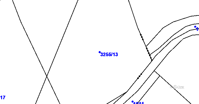 Parcela st. 3255/13 v KÚ Lysá nad Labem, Katastrální mapa