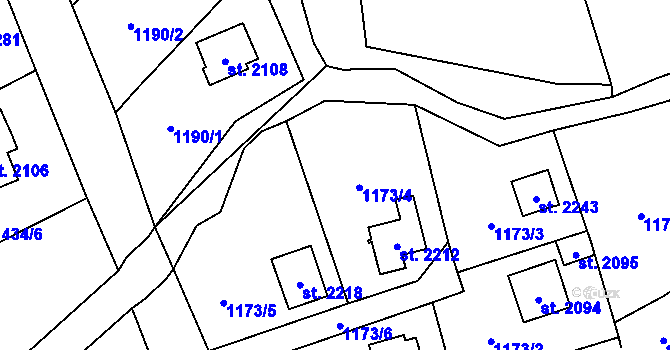 Parcela st. 3626/6 v KÚ Lysá nad Labem, Katastrální mapa