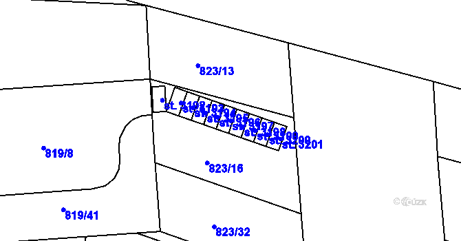 Parcela st. 3197 v KÚ Lysá nad Labem, Katastrální mapa