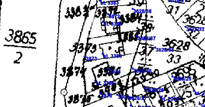 Parcela st. 3385 v KÚ Lysá nad Labem, Katastrální mapa
