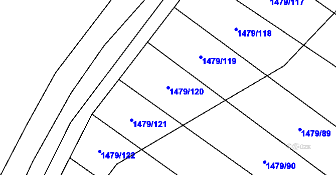 Parcela st. 1479/120 v KÚ Lysá nad Labem, Katastrální mapa