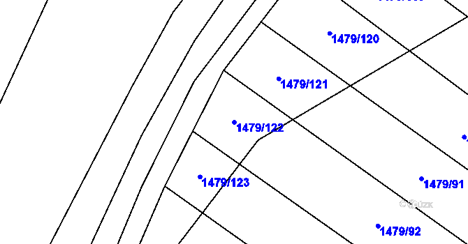 Parcela st. 1479/122 v KÚ Lysá nad Labem, Katastrální mapa