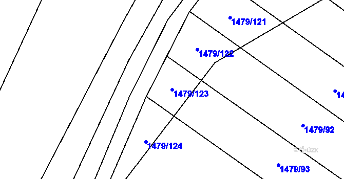 Parcela st. 1479/123 v KÚ Lysá nad Labem, Katastrální mapa