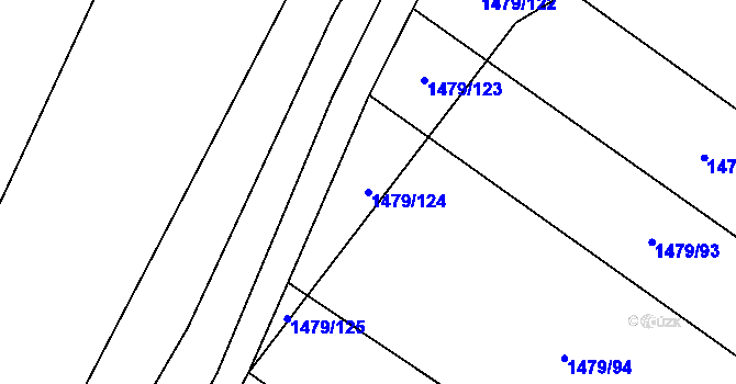 Parcela st. 1479/124 v KÚ Lysá nad Labem, Katastrální mapa