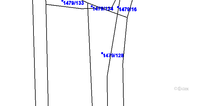 Parcela st. 1479/128 v KÚ Lysá nad Labem, Katastrální mapa