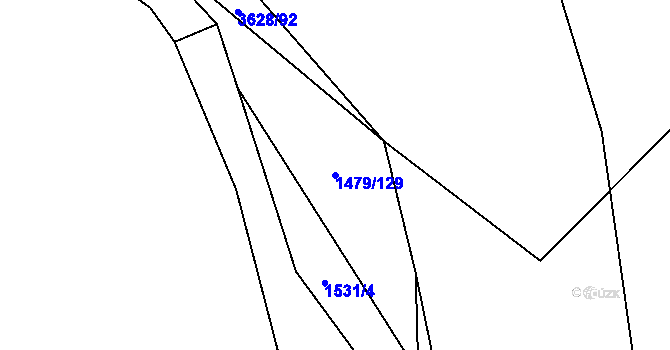 Parcela st. 1479/129 v KÚ Lysá nad Labem, Katastrální mapa