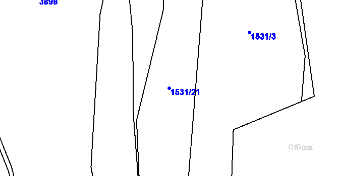 Parcela st. 1531/21 v KÚ Lysá nad Labem, Katastrální mapa