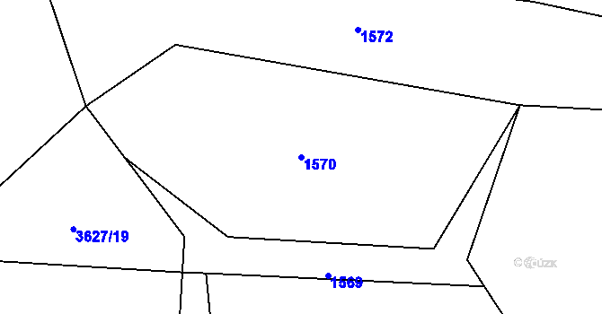 Parcela st. 1570 v KÚ Lysá nad Labem, Katastrální mapa