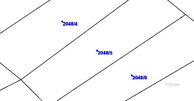 Parcela st. 2048/5 v KÚ Lysá nad Labem, Katastrální mapa