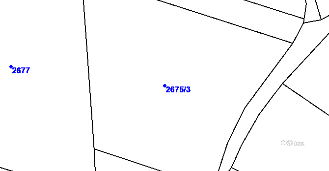 Parcela st. 2675/3 v KÚ Lysá nad Labem, Katastrální mapa