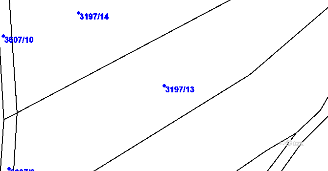 Parcela st. 3197/13 v KÚ Lysá nad Labem, Katastrální mapa