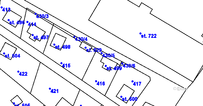 Parcela st. 430/5 v KÚ Litol, Katastrální mapa