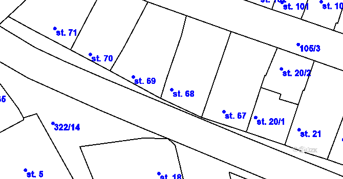 Parcela st. 68 v KÚ Litol, Katastrální mapa
