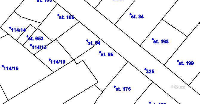 Parcela st. 95 v KÚ Litol, Katastrální mapa