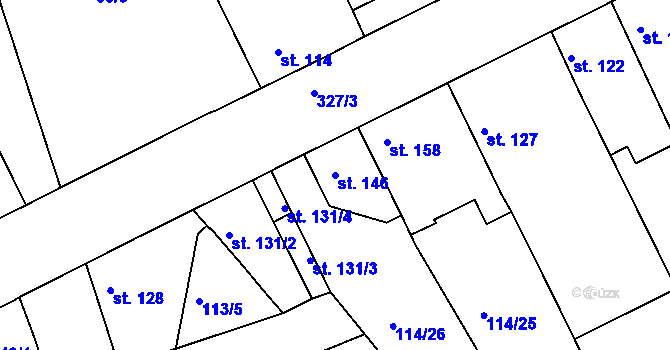 Parcela st. 146 v KÚ Litol, Katastrální mapa
