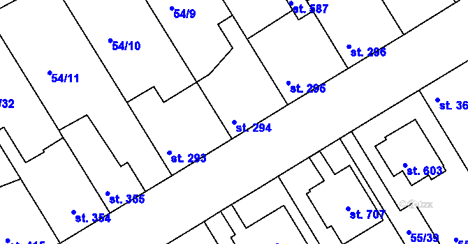 Parcela st. 294 v KÚ Litol, Katastrální mapa